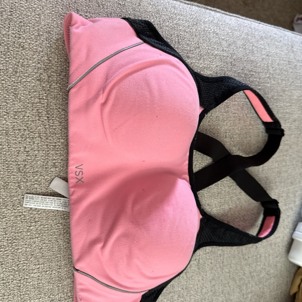 VSX Pink and Black Activewear Bra